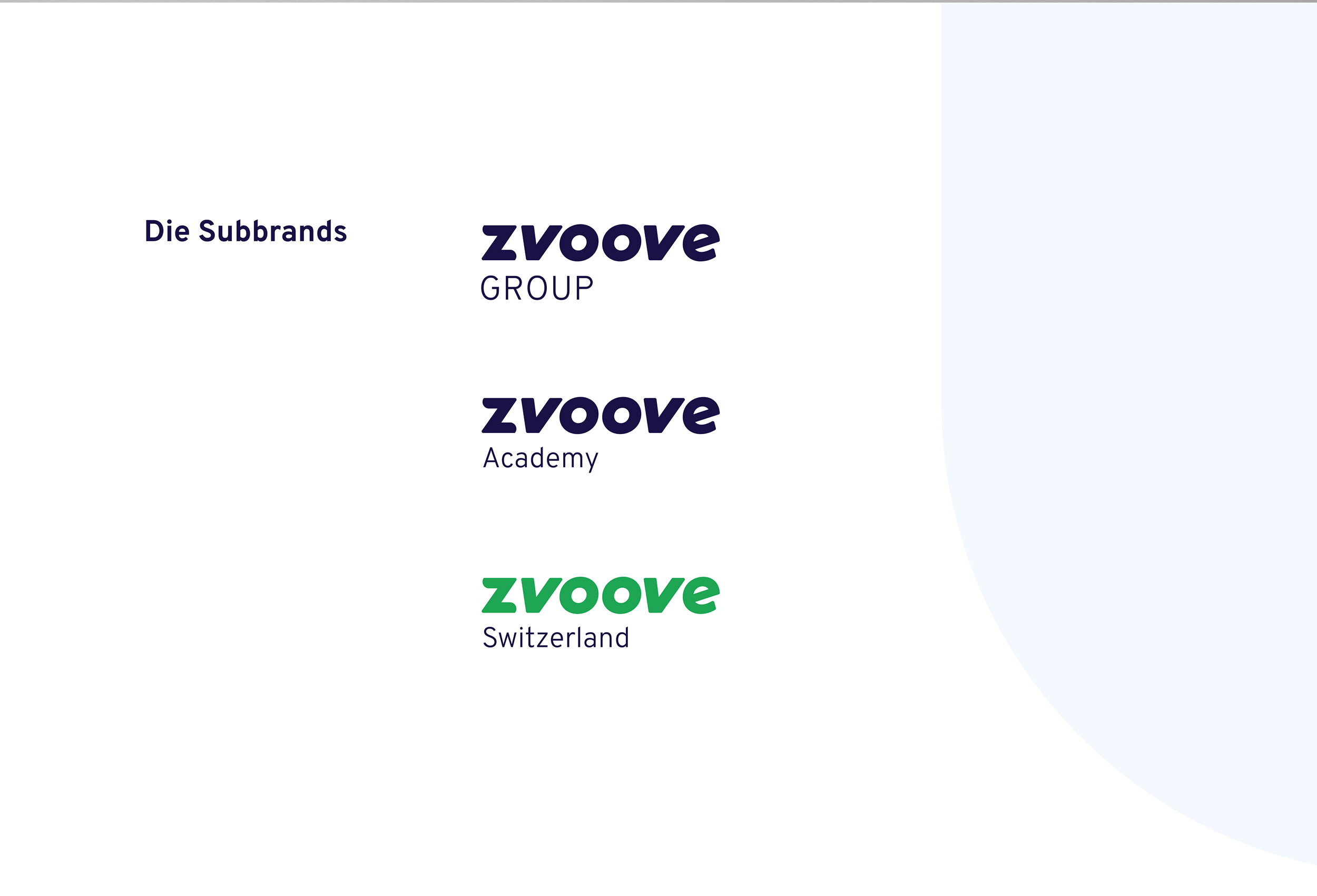 Logos der 3 Zvoove Subbrands
